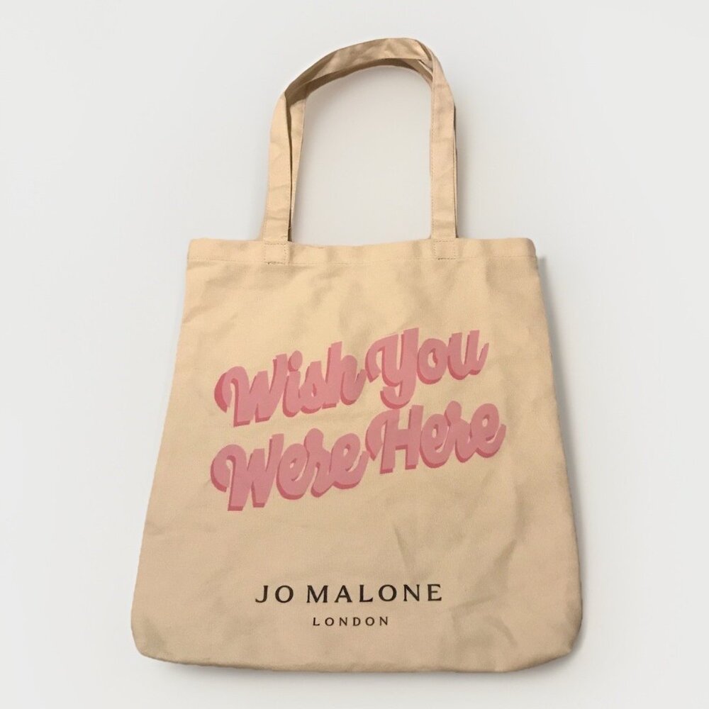 Jo Malone 100% Cotton Tote Bag Purse Wish You Were Here‎ New
